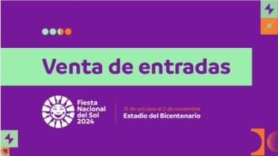 Arrancó la venta de entradas para la Fiesta Nacional del Sol